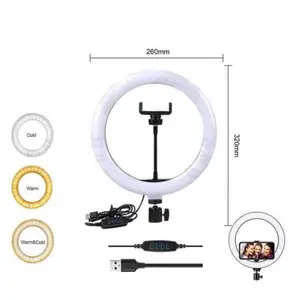 Ring Light 26cm - Lampu Make Up Vlog TikTok Ringlight 26 cm LED 3 Mode