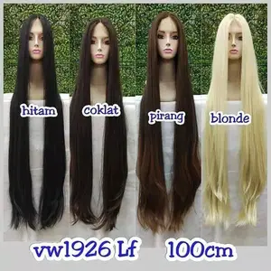 lace wig rambut palsu lurus panjang 1meter