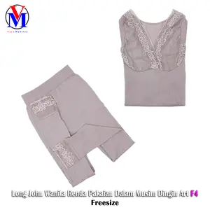Vaya Long John Wanita Renda Pakaian Dalam Musim Dingin Art F4