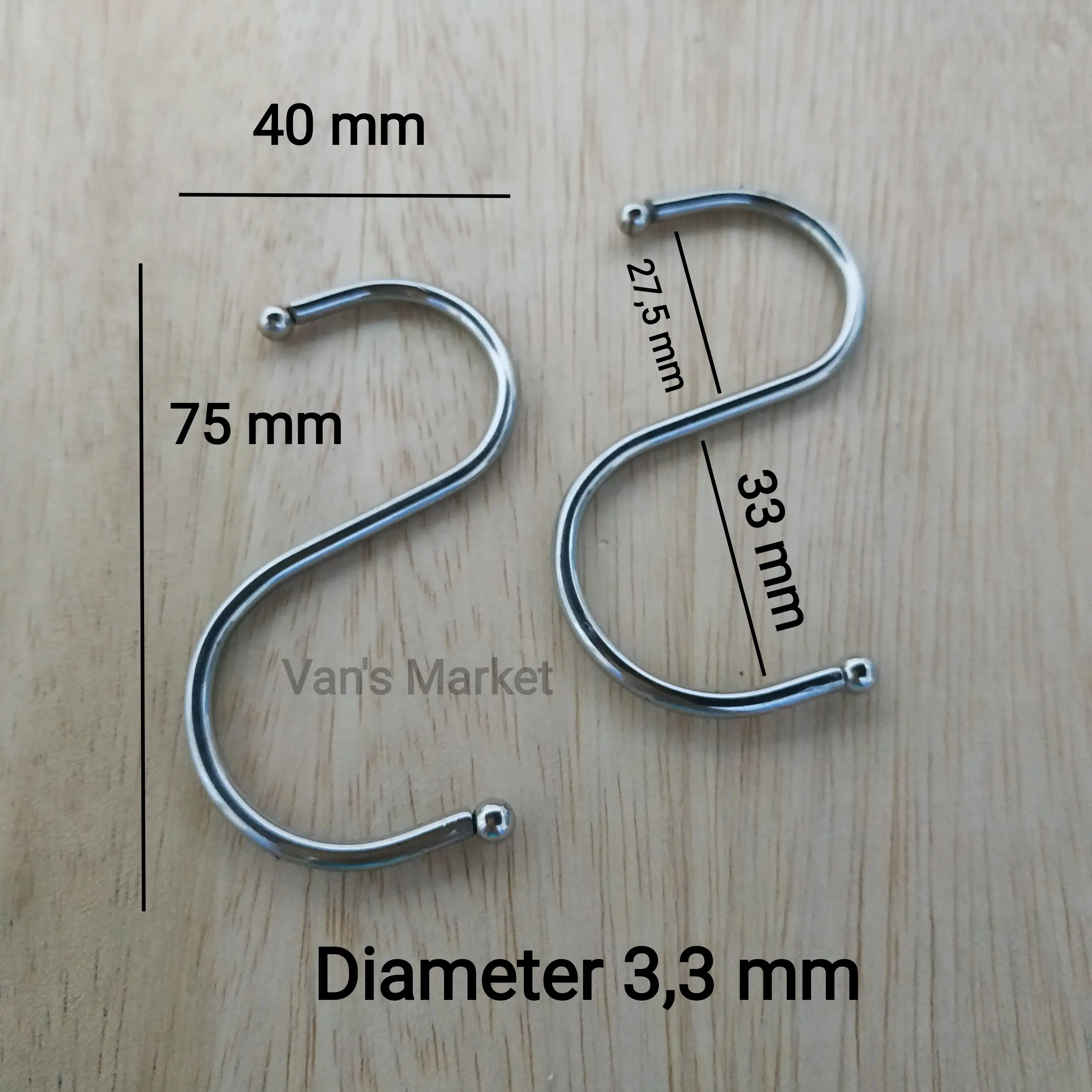 Gantungan Bentuk S Serbaguna - S Hook