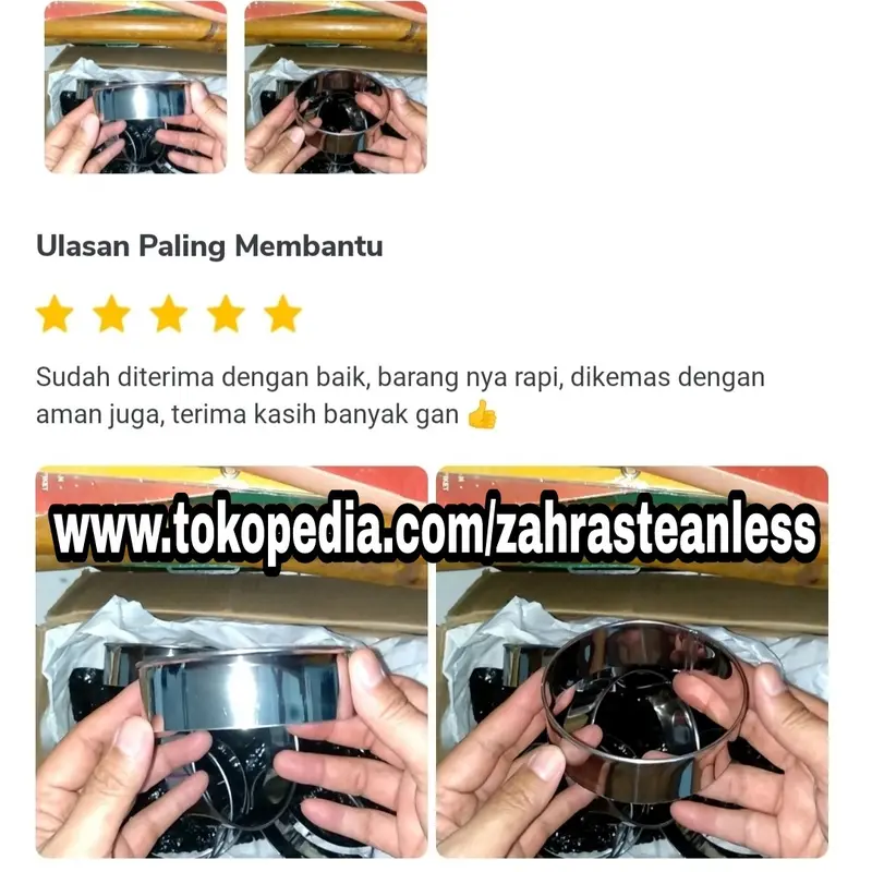 Ring burger 10cm 12 pcs - Ring roti - Ring cutter - Cetakan kue 3