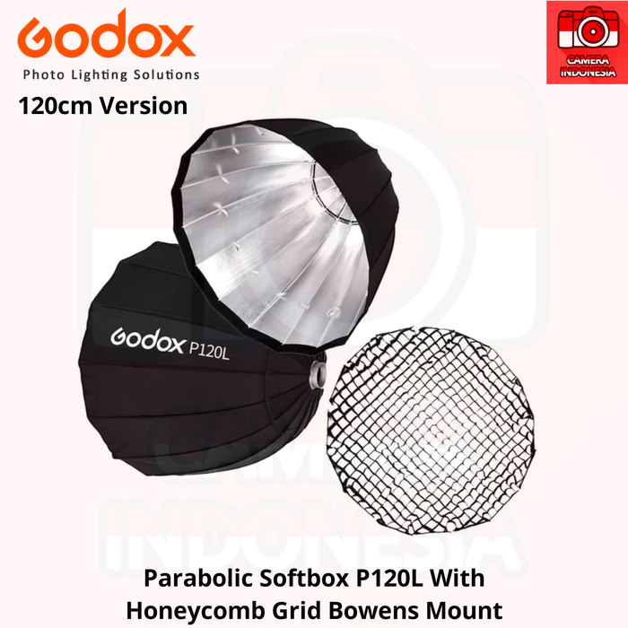 Gambar Softbox Parabolic Godox 120cm P120L With Honeycomb Grid - Bowens Mount dari Kamera-Indonesia Kota Administrasi Jakarta Utara Tokopedia