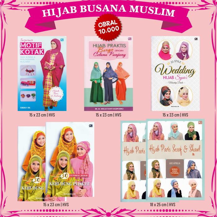 Gambar BUKU HIJAB BUSANA MUSLIMAH OBRAL MURAH 10.000 MOTIF KOTAK DLL - motif kotak dari Pustaka Baru Press Kab. Bantul 2 Tokopedia