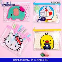 Gambar Zipper Bag Map Plastik Kartun Resleting Map Serbaguna Kantong Serbagun - Duck 3 Pcs dari Brainbox Car and Home Kota Batam 5 Tokopedia