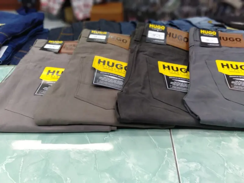 Celana panjang pria standar canvas polos 3