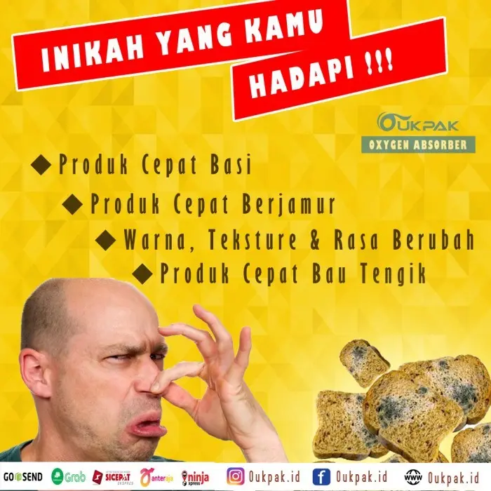 Oxygen Absorber OUKPAK 30cc 12pak Pengawet makanan Anti Jamur & Tengik