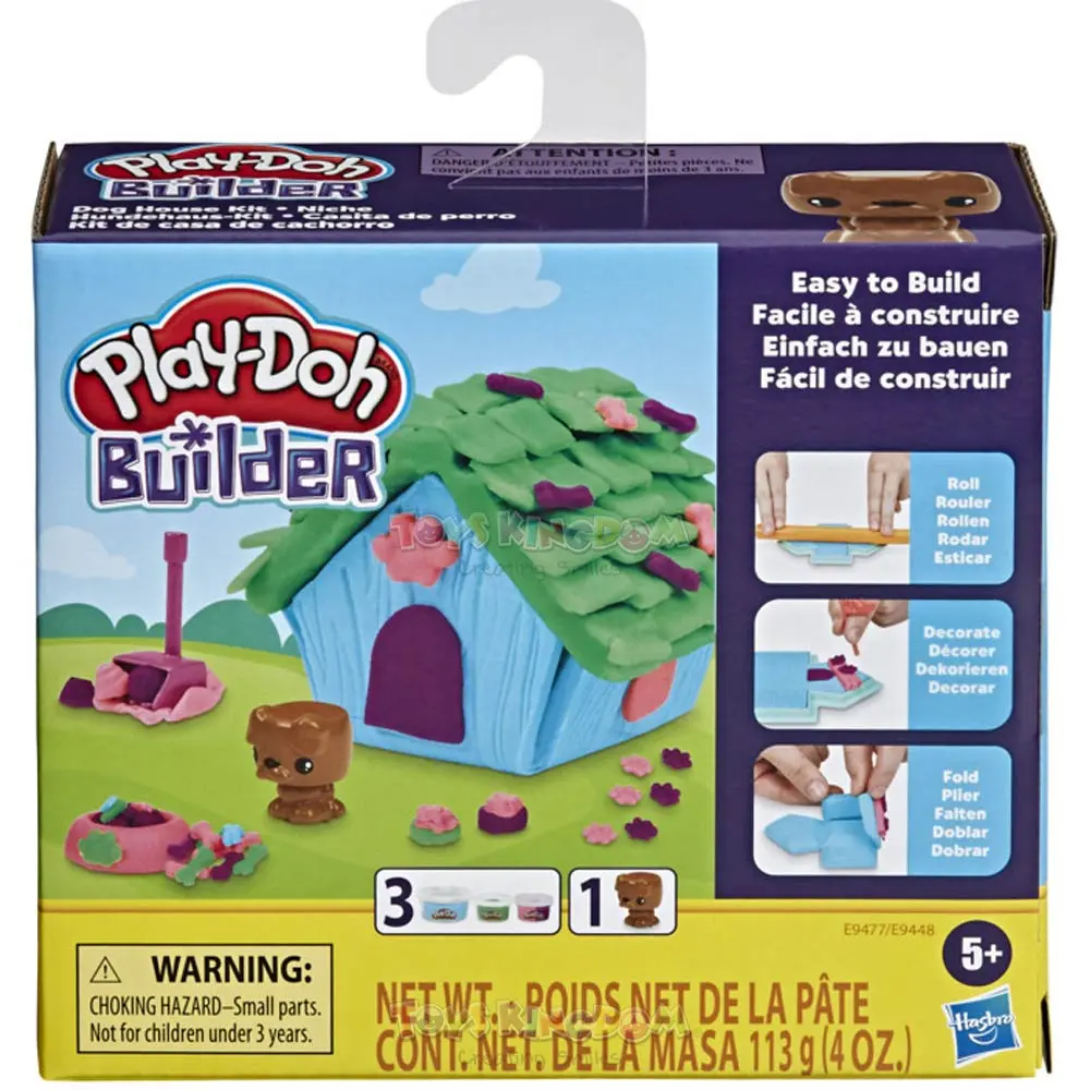 Playdoh Builder Dog House Kit Lil Mold and Fold Pet House
