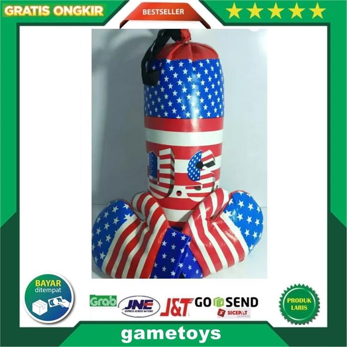 Gambar Samsak dan Sarung Tinju Bendera Amerika USA dari Game n Toys Jakarta Utara Tokopedia