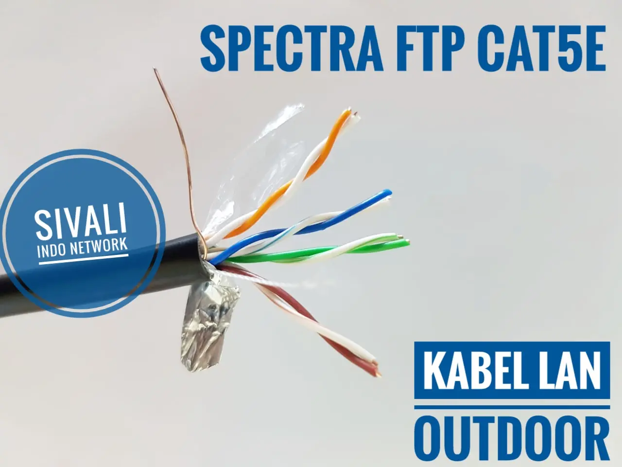 METERAN SPECTRA KABEL LAN FTP CAT5E OUTDOOR BLACK KABEL POLOS