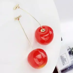 Aksesoris Fashion Wanita Anting Korea Tusuk  Anting Buah Cherry.