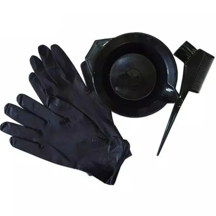 alat cat rambut sarung tangan karet mangkok sisir semir rambut pewarna