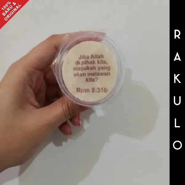 Anggur Perjamuan Kudus Cup dan Hosti Besar 5 cm Roti Ayat Kemasan