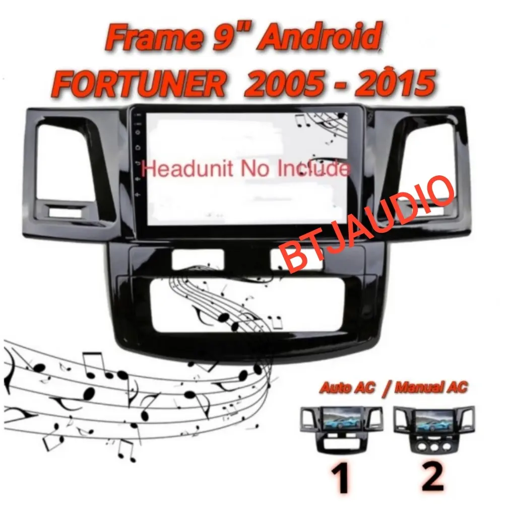 FRAME AUDIO DOUBLE DIN TOYOTA FORTUNER 2005-2015 UTK ANDROID UKURAN 9"