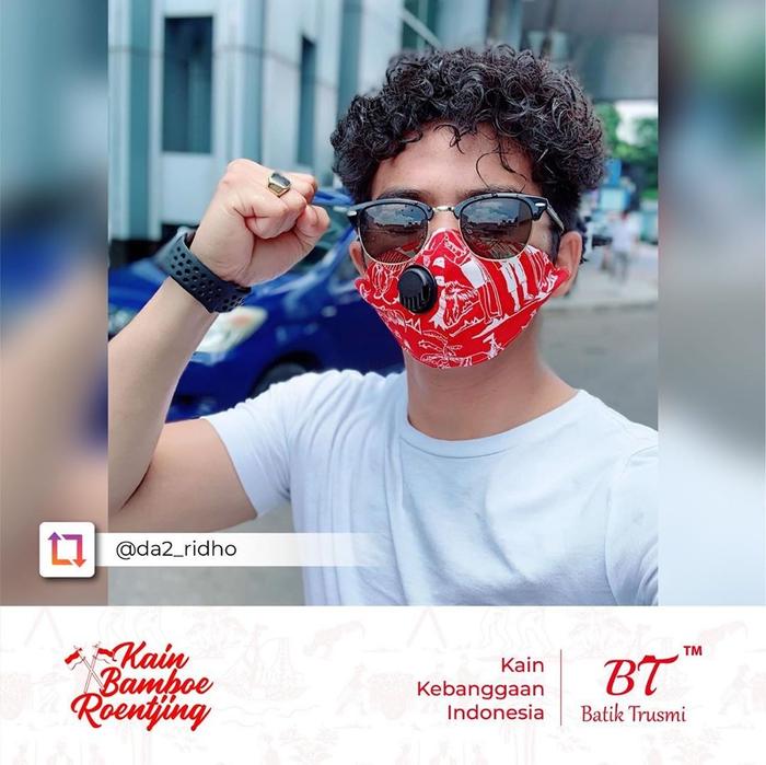 Gambar BATIK TRUSMI MASKER KAIN BATIK SPESIAL MERAH PUTIH BAMBOE RUNCING - Merah dari BT Batik Trusmi Official Kab. Cirebon Tokopedia