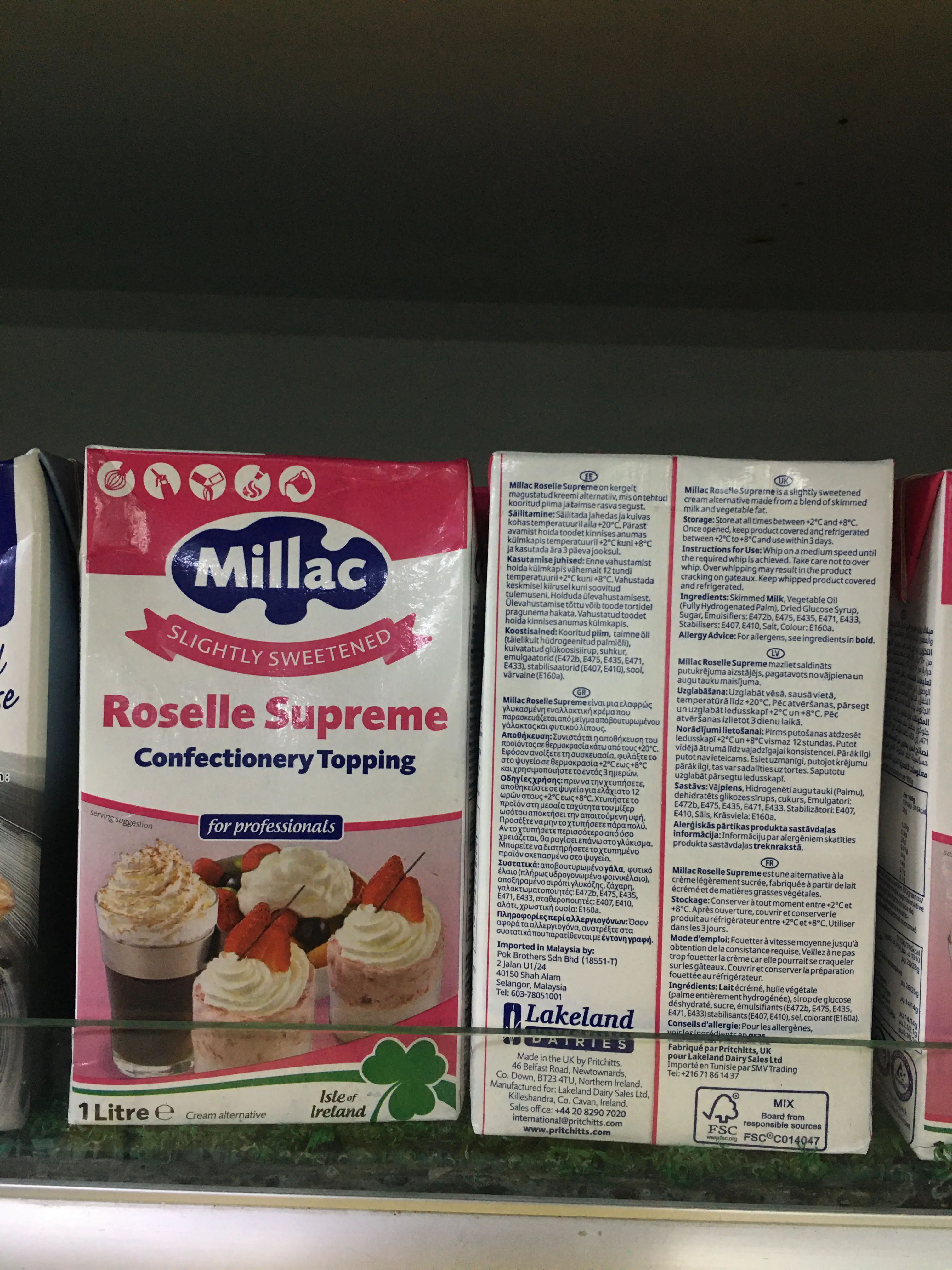 milac whipped cream 1liter
