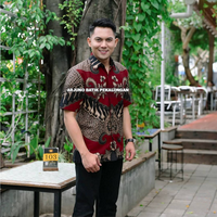 Gambar Kemeja Baju Batik Pria lengan panjang pendek modern Lapis Furing TE007 dari Arjuno_batik Kota Administrasi Jakarta Pusat 2 Tokopedia
