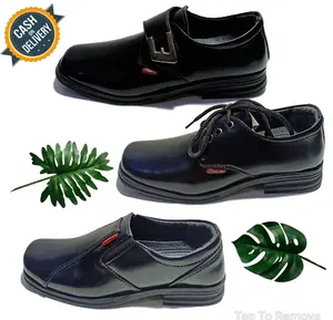 Sepatu Pantofel Anak Laki Laki Model 33-37 Bahan Synthetic Leather Sol TPR Nyaman untuk Acara Resmi dan Bepergian