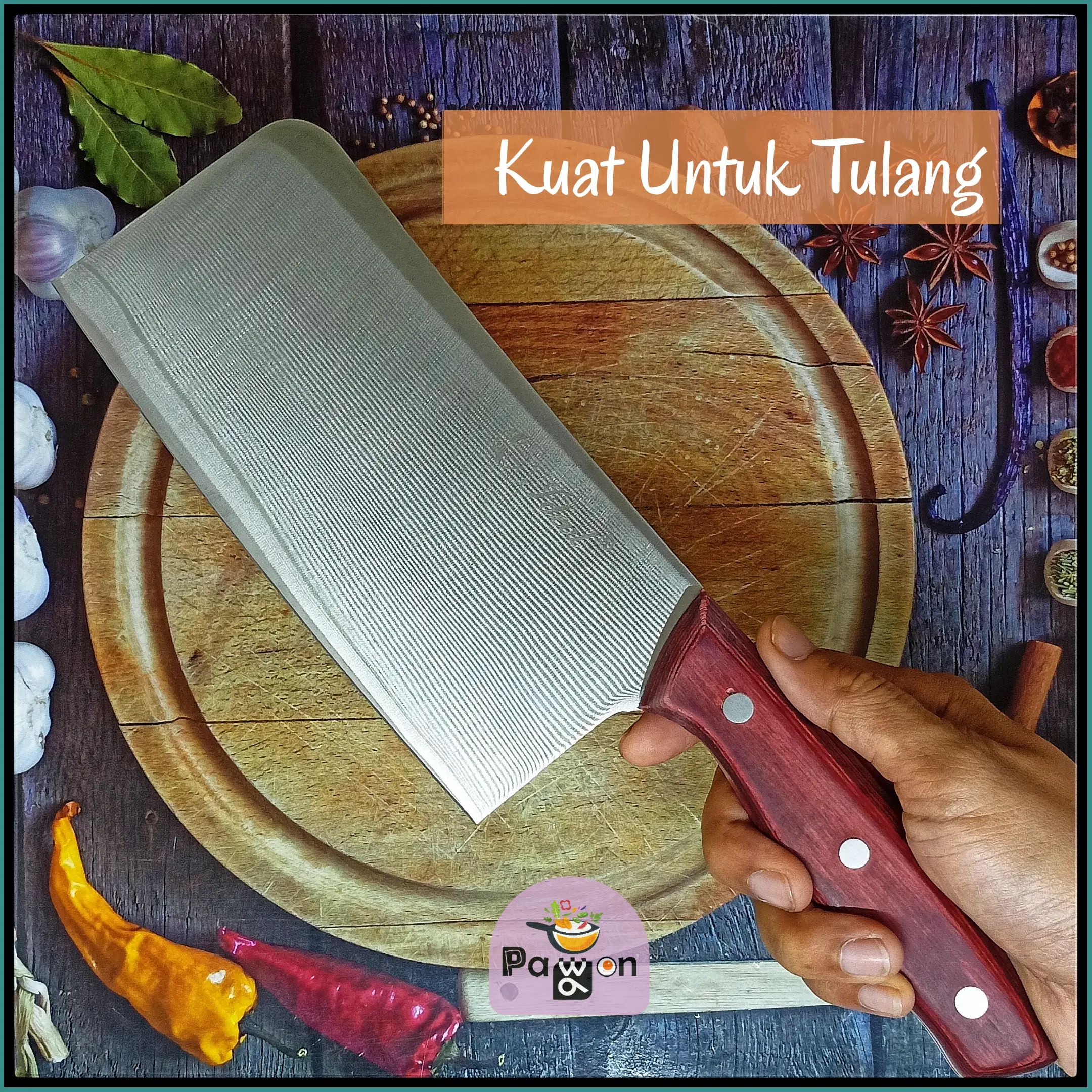 Pisau Dapur - Golok Cincang -Pisau Daging Kuat Untuk Tulang ID627