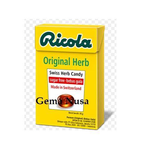 Permen Herbal Sugar Free | Ricola Original Herb Candy 45 - Shop | Tokopedia