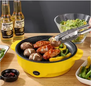 Grill Pan Panggangan BBQ Sosis Steak Sate Portable Listrik Korean Pan