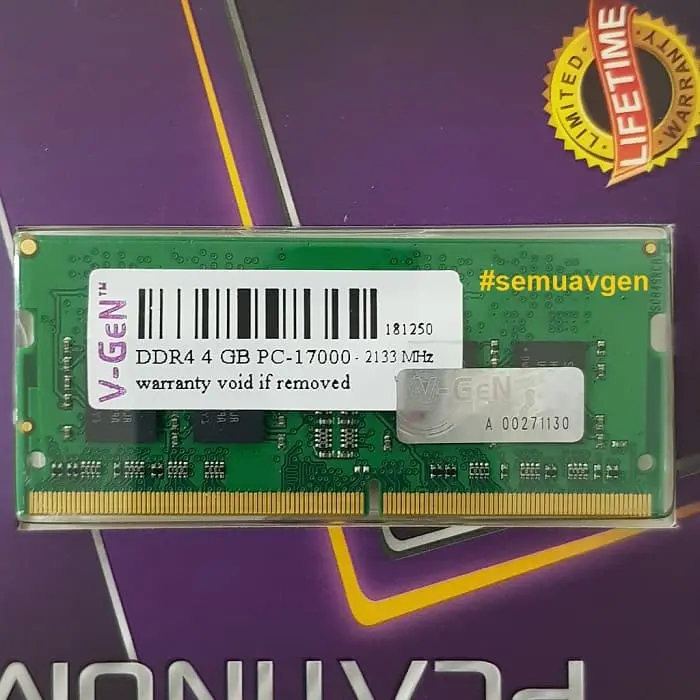 MEMORY SODIMM 4GB DDR4 PC-17000/2133 Mhz RAM Laptop / Notebook VGen
