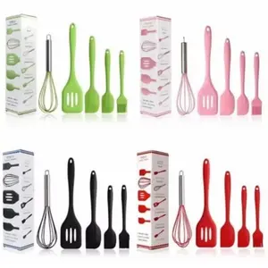 5 Piece Baking Props Silikon Silicon Kitchen Utensil Spatula Cooking
