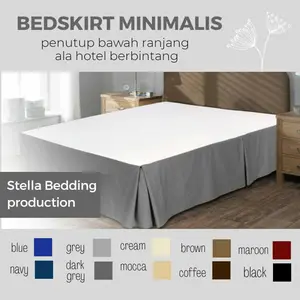Bedskirt hotel minimalis ranjang 160/180/200 t. 30/35 cm