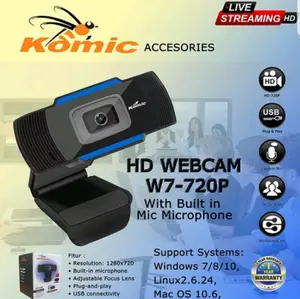 Webcam Komic W7 720P HD resolution
