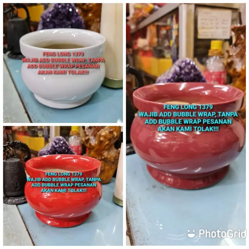 Hiolo Keramik PUTIH, MERAH CABE, MERAH MAROON POLOS 6 Inch 0