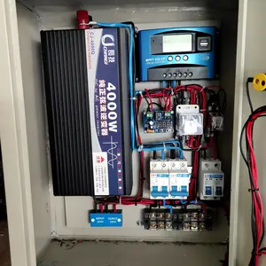 box panel 4000W 12V 24V SCC 100A full otomatis ATS solar panel surya