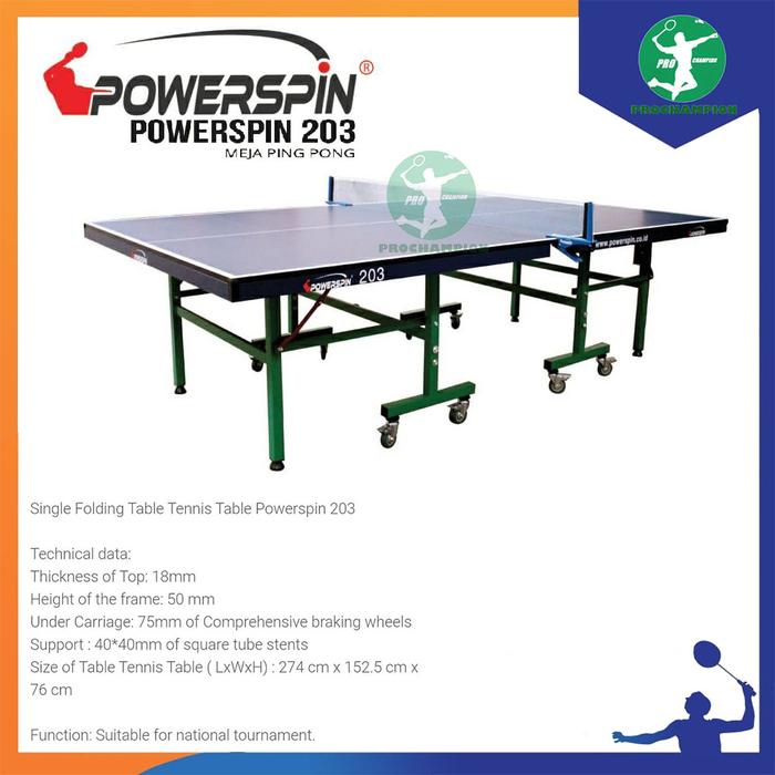 Gambar POWER SPIN 203 / POWERSPIN 203 MEJA PING PONG TENIS MEJA ORIGINAL dari PROCHAMPION Kota Administrasi Jakarta Barat Tokopedia