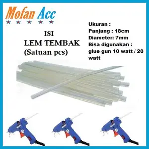 Isi / Refill Lem Tembak Glue Gun 18 Cm Kecil Bakar Lem Lilin Putih