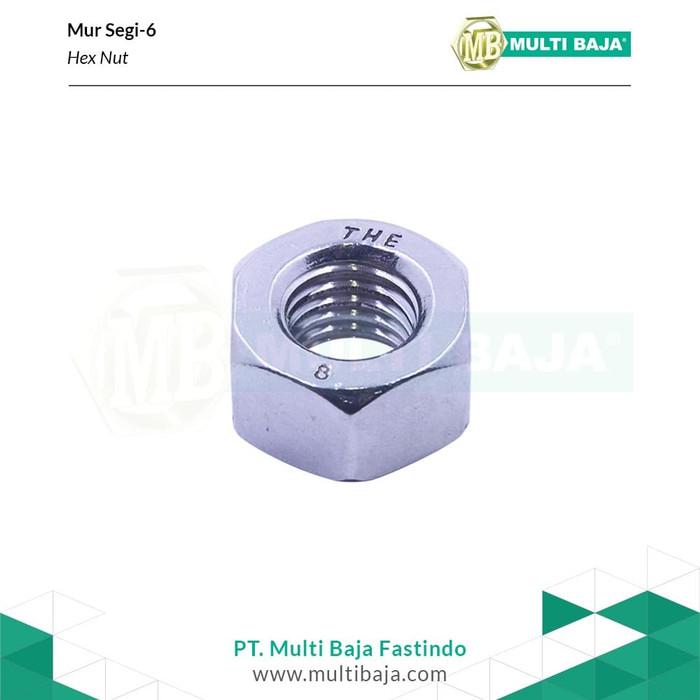 Gambar Mur Segi 6 Stainless Steel 316 M6 - 1.0 (Hex Nut) dari Multi Baja Kota Administrasi Jakarta Barat Tokopedia