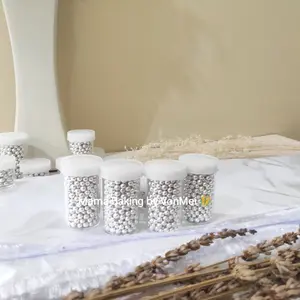 Sprinkle Ball Bola Silver Pearl Trimit Kecil Topping Hias Kue -+ 25 gr