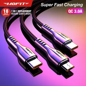 MOFIT KABEL DATA MICRO USB M180 QC3.0 100CM FAST CHARGER ORIGINAL