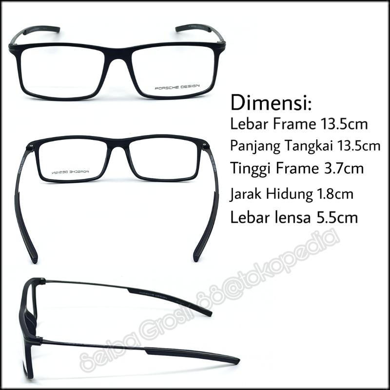 Frame Kacamata Sport Pria sporty design paket Lensa 3