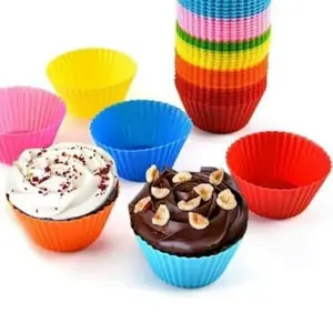 Cetakan Silikon Kue Cupcake Muffin Puding Jelly SILICONE Coklat Cup Ok