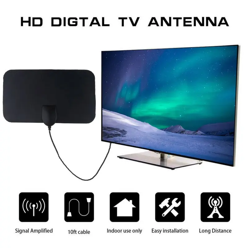 Anthena antena TV Digital analog DVB-T2 4K High Gain 25dB
