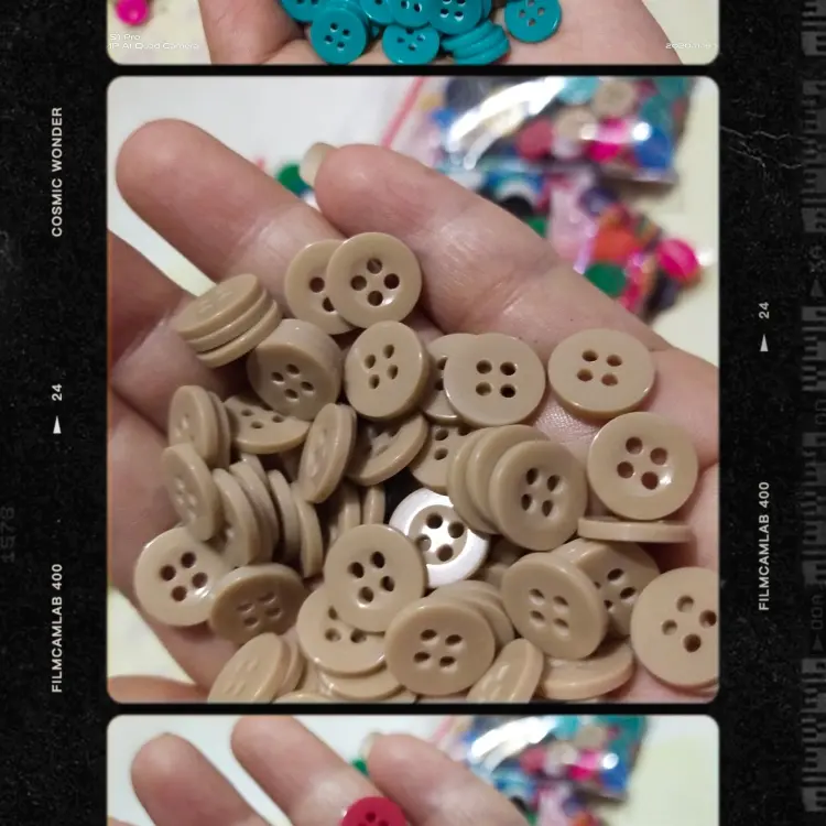 WARNA WARNI Isi 144 pcs Diameter 11 mm - Kancing Baju Gepeng - Kancing 2
