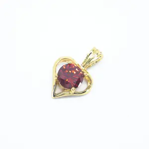 Pendant Liontin Wanita Gold Crystal Ruby Zirconia PL20