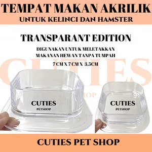 Tempat Makan Akrilik Transparant / Bening