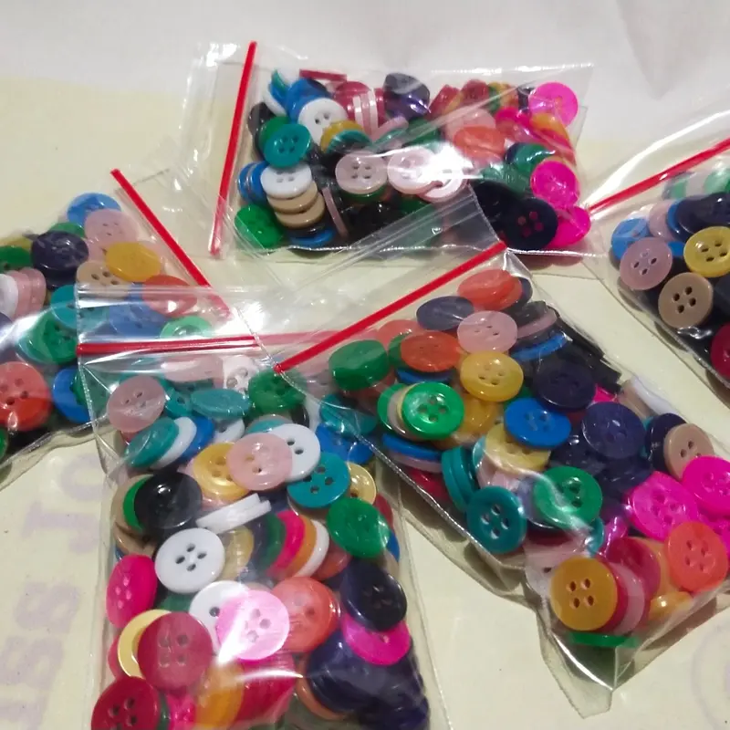 WARNA WARNI Isi 144 pcs Diameter 11 mm - Kancing Baju Gepeng - Kancing 1