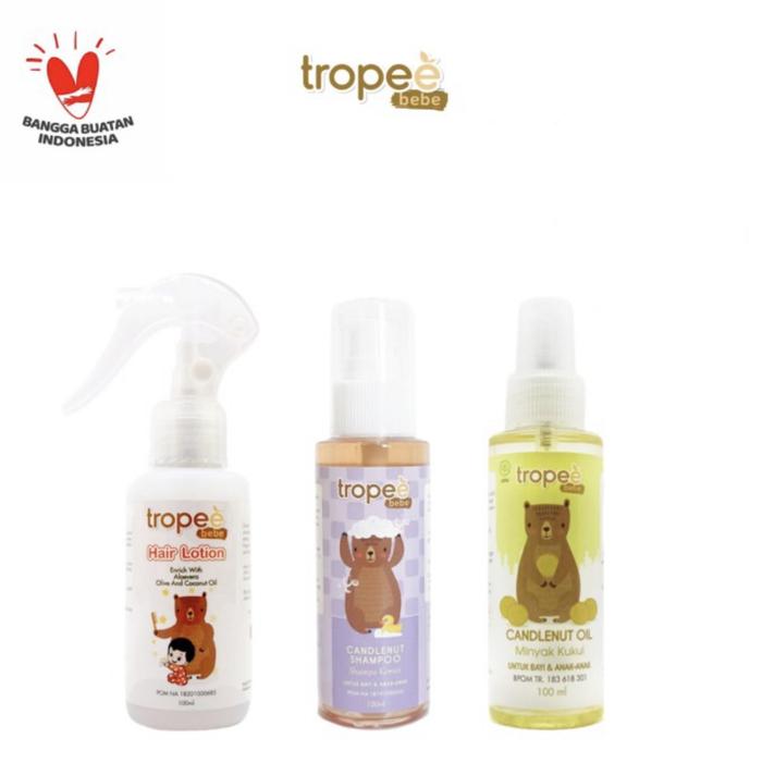 Gambar tropee bebe hair lotion,candlenut oil kukui,shampoo dari sweetmombaby Kota Administrasi Jakarta Utara Tokopedia