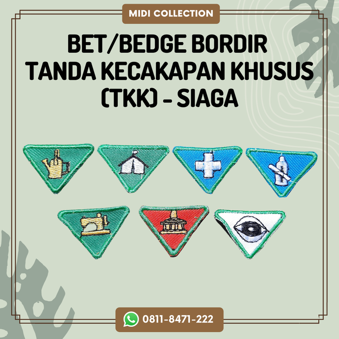 Gambar Bet/Bedge Bordir Tanda Kecakapan Khusus (TKK) PRAMUKA SIAGA dari Midi Collection Official Store Kab. Bogor Tokopedia