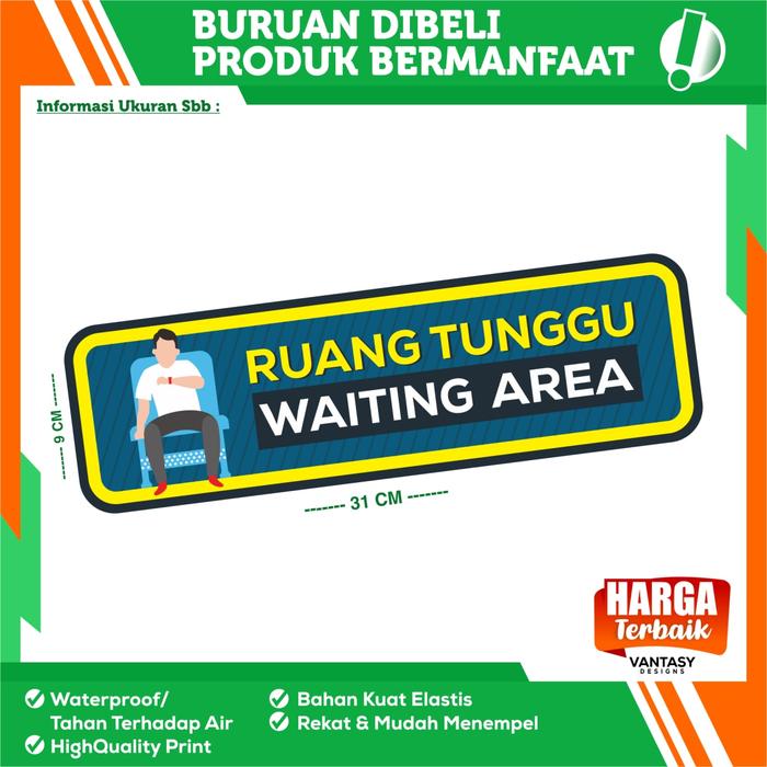 Gambar Sticker Ruang Tunggu Waiting Area Dengan Gambar mempesona dari Desain Vantasy Kota Surakarta Tokopedia