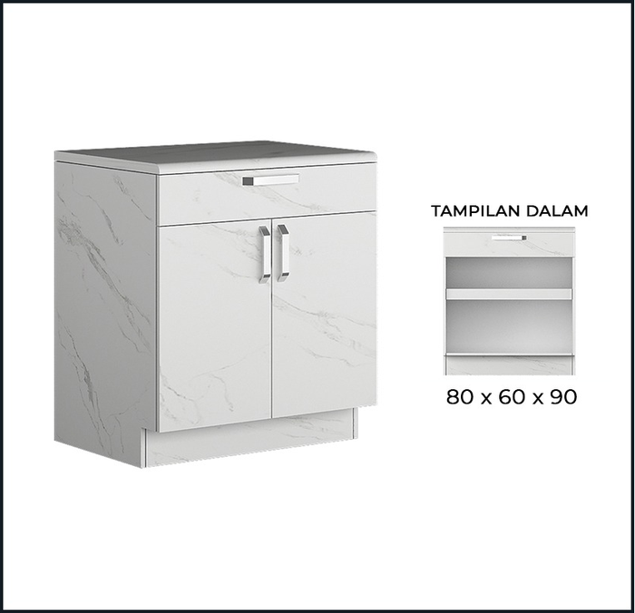 Gambar Meja Dapur 2 Pintu Marble Uk.80 x 60 cm | Lemari Dapur | MEDAN dari ANEKA JAYA MEDAN Kota Medan Tokopedia