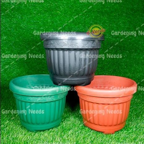 Gambar Pot Bunga/Tanaman BP NKH 45 Merah Bata Hitam Hijau (GOJEK/GRAB ONLY) dari Gardening Needs Kota Depok Tokopedia