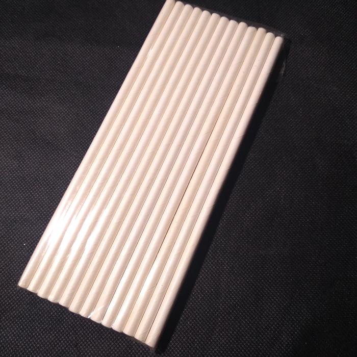 Gambar sedotan kertas putih 6mmx20cm/isi 25 pcs dari Sari Plastik 2 Kota Administrasi Jakarta Selatan Tokopedia