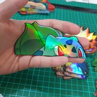 Gambar Sticker Hologram Anime - PSH59 - Besar - Bulbasaur - Pokemon dari Sticker AJa Kota Administrasi Jakarta Utara 1 Tokopedia
