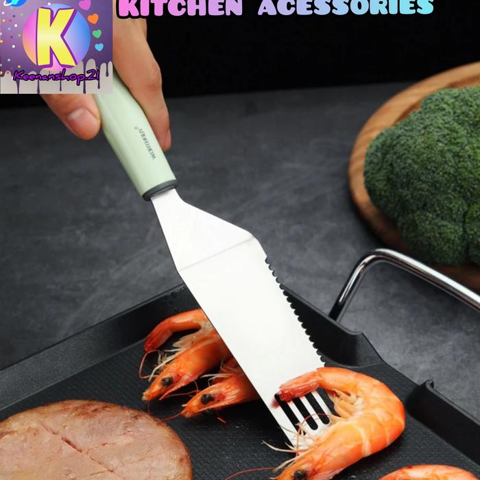 Gambar SPATULA BARBEQUE BAKING TOOLS SERVING STAINLESS Pp/ALAT BAKING MEAT dari KeenanShop21 Kab. Jombang Tokopedia